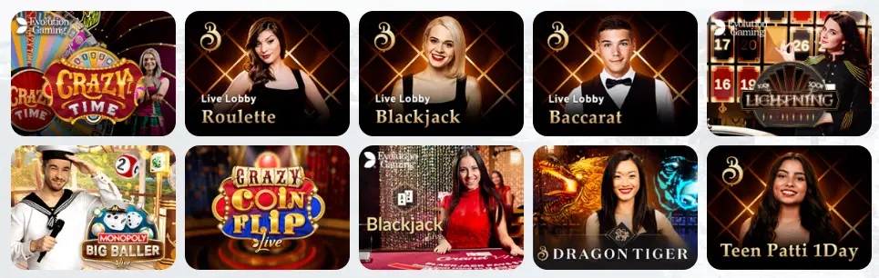 Jeux de casino en direct Winsmania Casino